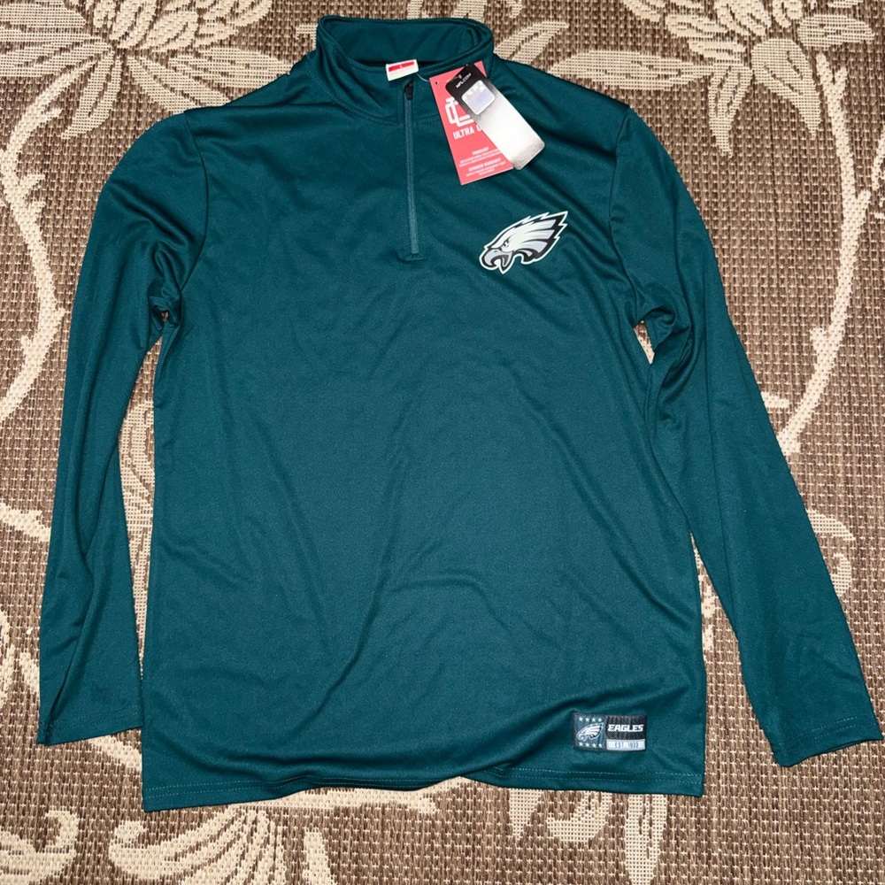 NFL Philadelphia Eagles Green Long Sleeve Pullover Shirt